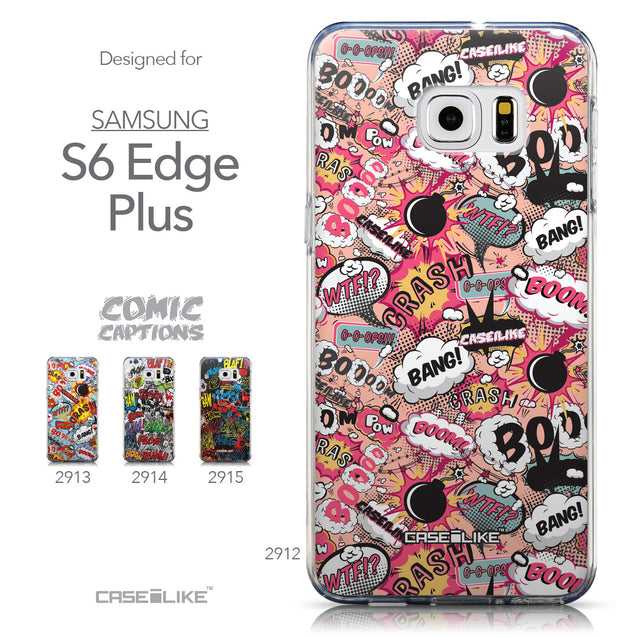 Collection - CASEiLIKE Samsung Galaxy S6 Edge Plus back cover Comic Captions Pink 2912