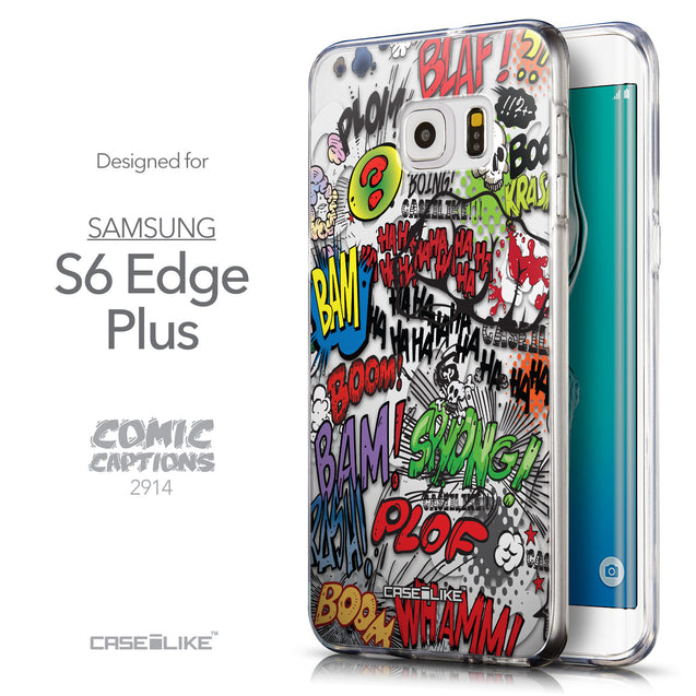 Front & Side View - CASEiLIKE Samsung Galaxy S6 Edge Plus back cover Comic Captions 2914