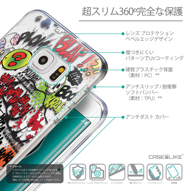 Details in Japanese - CASEiLIKE Samsung Galaxy S6 Edge Plus back cover Comic Captions 2914