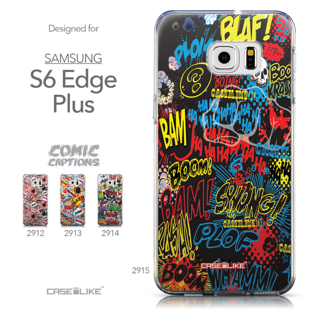 Collection - CASEiLIKE Samsung Galaxy S6 Edge Plus back cover Comic Captions Black 2915