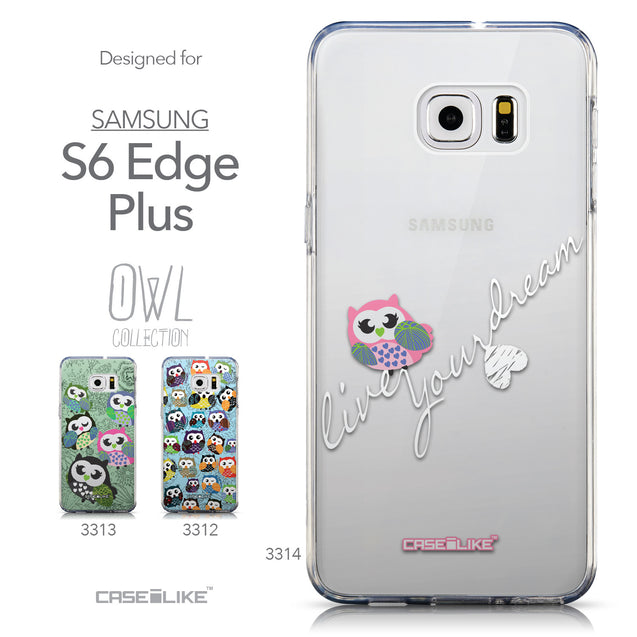 Collection - CASEiLIKE Samsung Galaxy S6 Edge Plus back cover Owl Graphic Design 3314