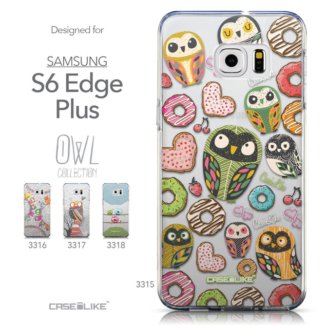 Collection - CASEiLIKE Samsung Galaxy S6 Edge Plus back cover Owl Graphic Design 3315