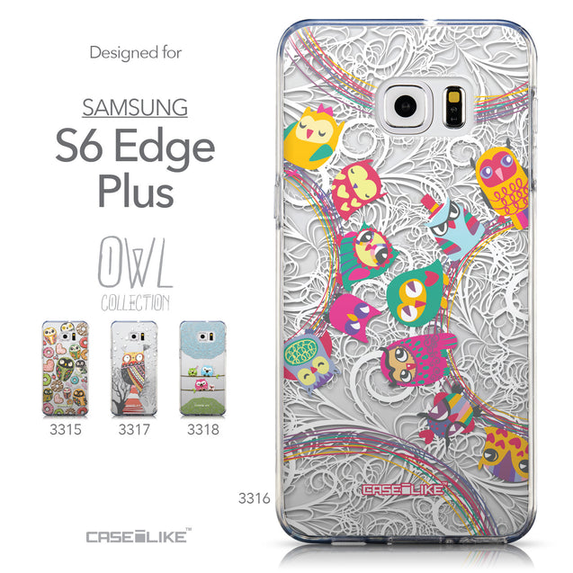 Collection - CASEiLIKE Samsung Galaxy S6 Edge Plus back cover Owl Graphic Design 3316