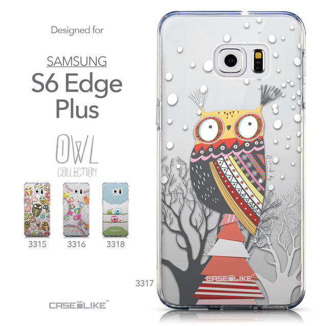 Collection - CASEiLIKE Samsung Galaxy S6 Edge Plus back cover Owl Graphic Design 3317
