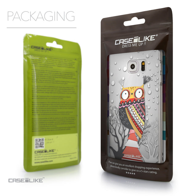 Packaging - CASEiLIKE Samsung Galaxy S6 Edge Plus back cover Owl Graphic Design 3317