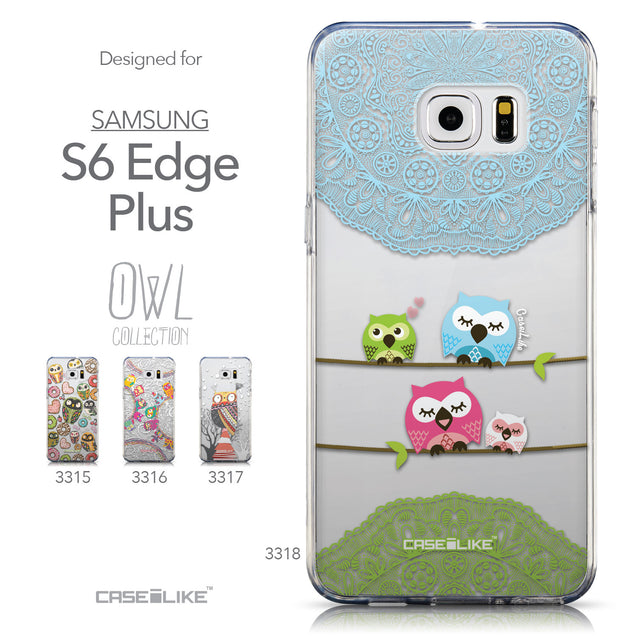 Collection - CASEiLIKE Samsung Galaxy S6 Edge Plus back cover Owl Graphic Design 3318