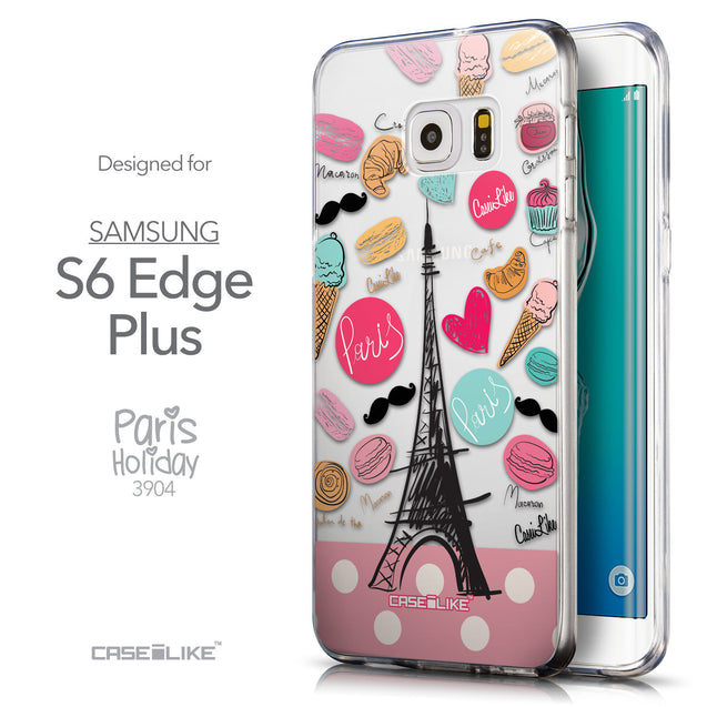 Front & Side View - CASEiLIKE Samsung Galaxy S6 Edge Plus back cover Paris Holiday 3904
