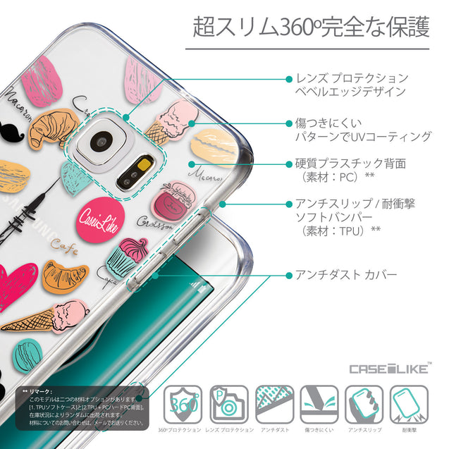 Details in Japanese - CASEiLIKE Samsung Galaxy S6 Edge Plus back cover Paris Holiday 3904