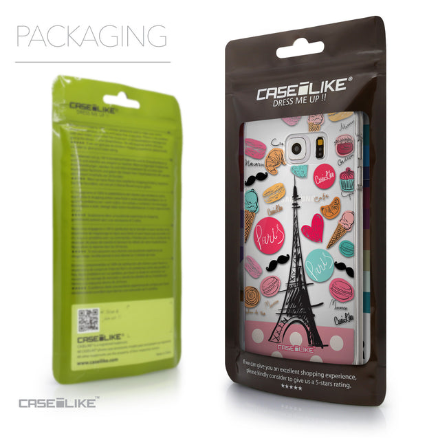 Packaging - CASEiLIKE Samsung Galaxy S6 Edge Plus back cover Paris Holiday 3904