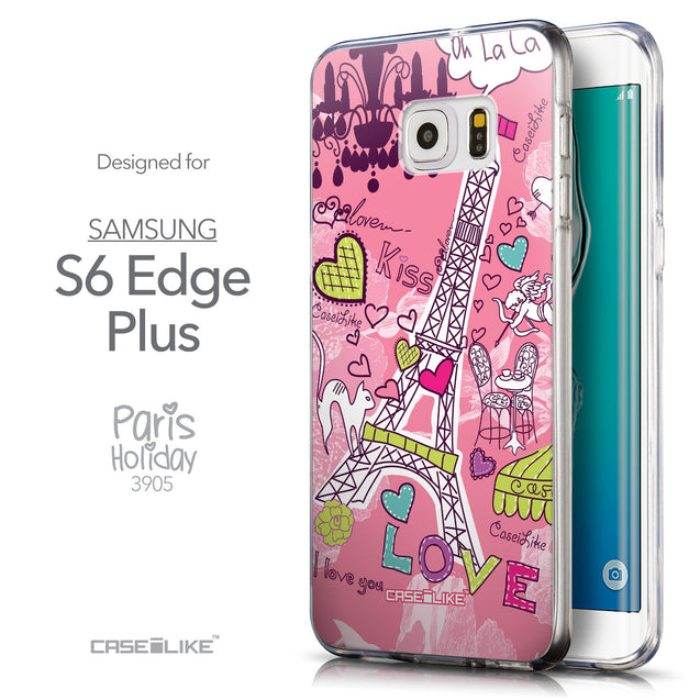 Front & Side View - CASEiLIKE Samsung Galaxy S6 Edge Plus back cover Paris Holiday 3905