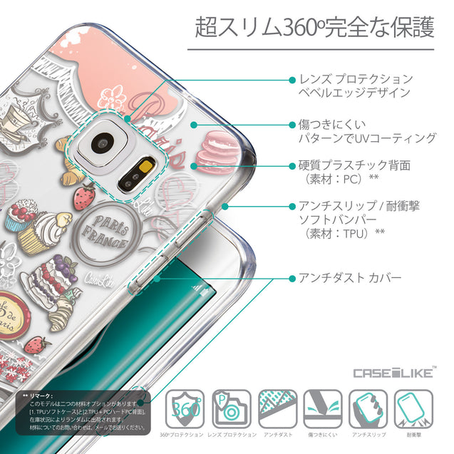 Details in Japanese - CASEiLIKE Samsung Galaxy S6 Edge Plus back cover Paris Holiday 3907