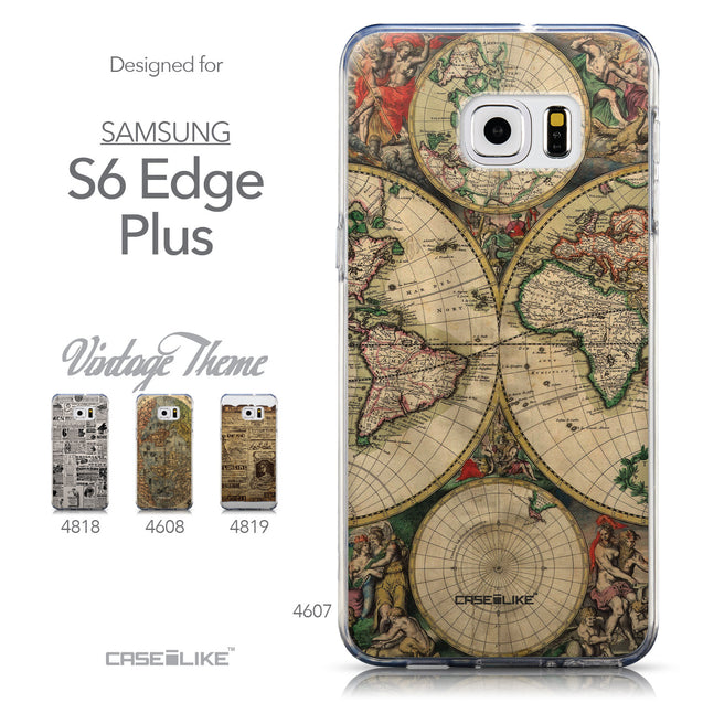 Collection - CASEiLIKE Samsung Galaxy S6 Edge Plus back cover World Map Vintage 4607