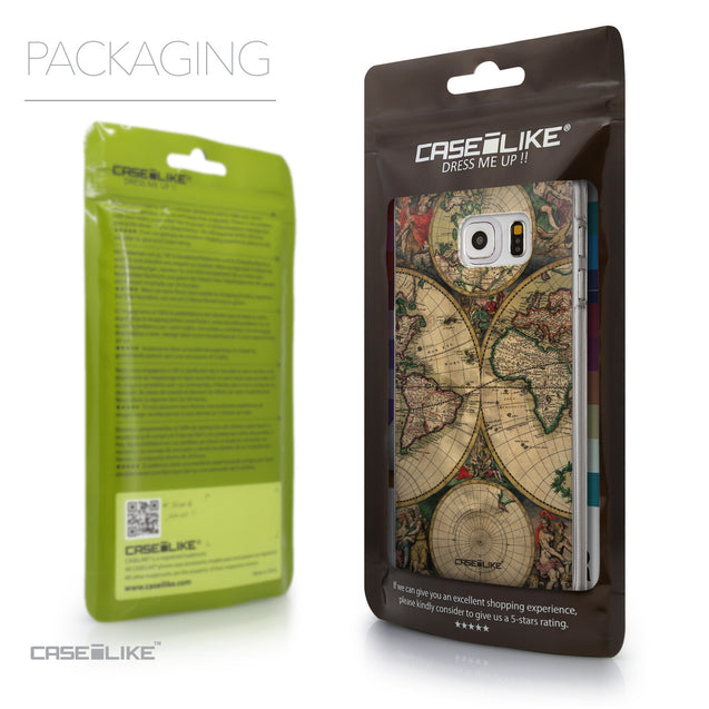 Packaging - CASEiLIKE Samsung Galaxy S6 Edge Plus back cover World Map Vintage 4607
