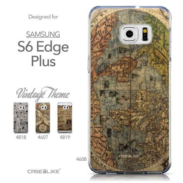 Collection - CASEiLIKE Samsung Galaxy S6 Edge Plus back cover World Map Vintage 4608
