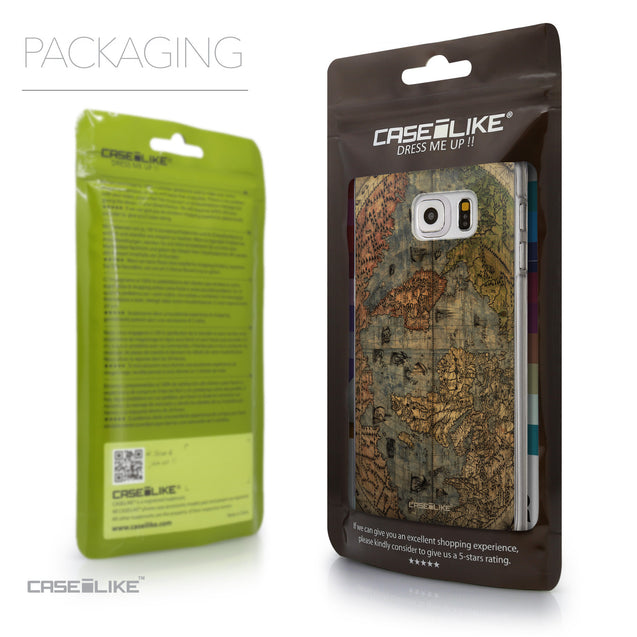 Packaging - CASEiLIKE Samsung Galaxy S6 Edge Plus back cover World Map Vintage 4608