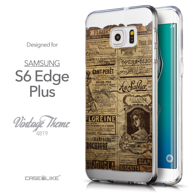 Front & Side View - CASEiLIKE Samsung Galaxy S6 Edge Plus back cover Vintage Newspaper Advertising 4819