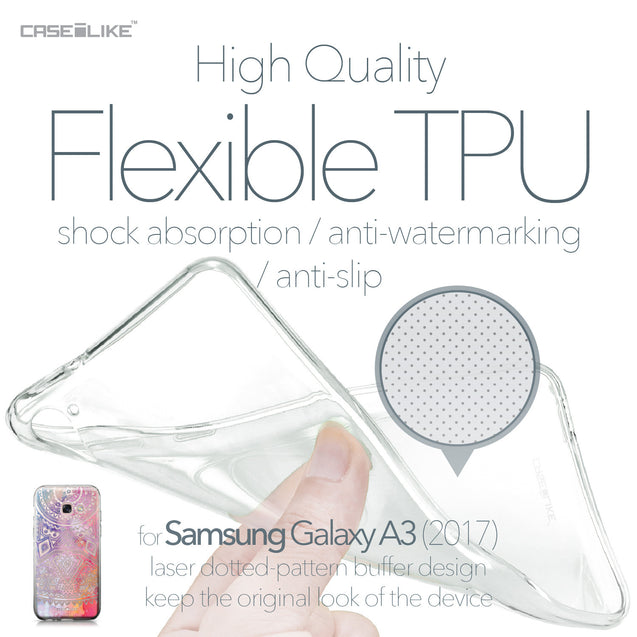 Samsung Galaxy A3 (2017) case Indian Line Art 2065 Soft Gel Silicone Case | CASEiLIKE.com