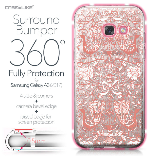 Samsung Galaxy A3 (2017) case Roses Ornamental Skulls Peacocks 2237 Bumper Case Protection | CASEiLIKE.com