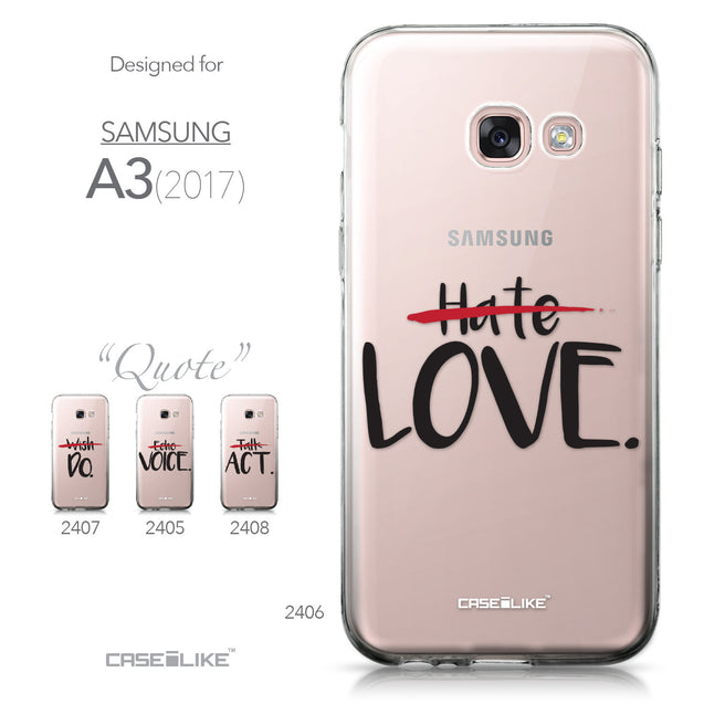 Samsung Galaxy A3 (2017) case Quote 2406 Collection | CASEiLIKE.com