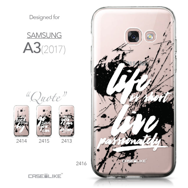 Samsung Galaxy A3 (2017) case Quote 2416 Collection | CASEiLIKE.com