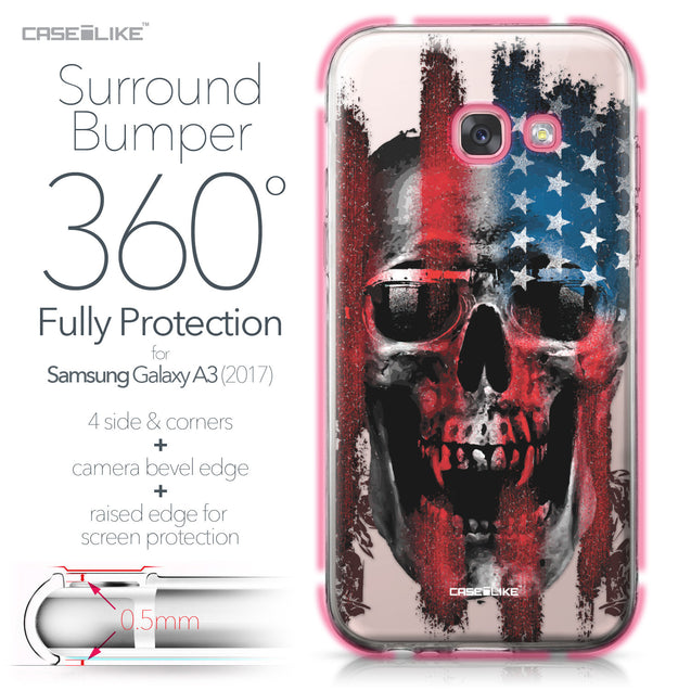 Samsung Galaxy A3 (2017) case Art of Skull 2532 Bumper Case Protection | CASEiLIKE.com