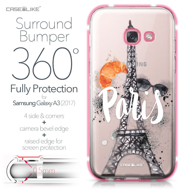 Samsung Galaxy A3 (2017) case Paris Holiday 3908 Bumper Case Protection | CASEiLIKE.com