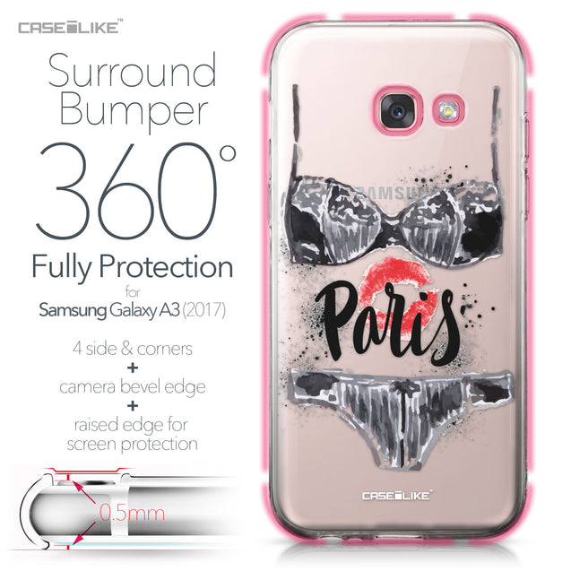 Samsung Galaxy A3 (2017) case Paris Holiday 3910 Bumper Case Protection | CASEiLIKE.com