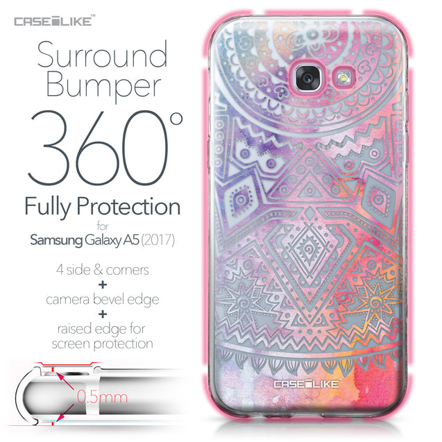 Samsung Galaxy A5 (2017) case Indian Line Art 2065 Bumper Case Protection | CASEiLIKE.com