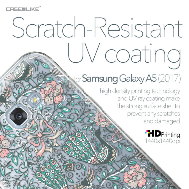 Samsung Galaxy A5 (2017) case Roses Ornamental Skulls Peacocks 2226 with UV-Coating Scratch-Resistant Case | CASEiLIKE.com