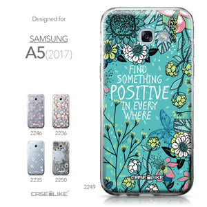Samsung Galaxy A5 (2017) case Blooming Flowers Turquoise 2249 Collection | CASEiLIKE.com