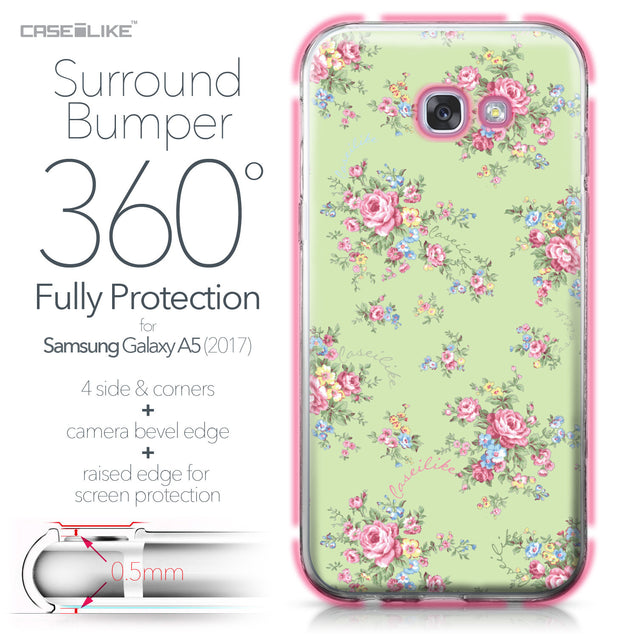 Samsung Galaxy A5 (2017) case Floral Rose Classic 2262 Bumper Case Protection | CASEiLIKE.com