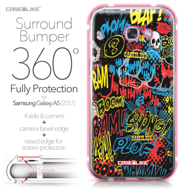 Samsung Galaxy A5 (2017) case Comic Captions Black 2915 Bumper Case Protection | CASEiLIKE.com