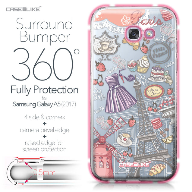 Samsung Galaxy A5 (2017) case Paris Holiday 3907 Bumper Case Protection | CASEiLIKE.com