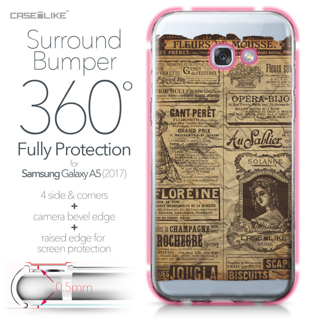 Samsung Galaxy A5 (2017) case Vintage Newspaper Advertising 4819 Bumper Case Protection | CASEiLIKE.com