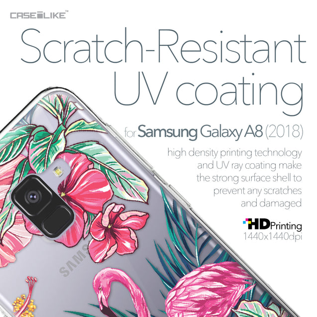 Samsung Galaxy A8 (2018) case Tropical Flamingo 2239 with UV-Coating Scratch-Resistant Case | CASEiLIKE.com