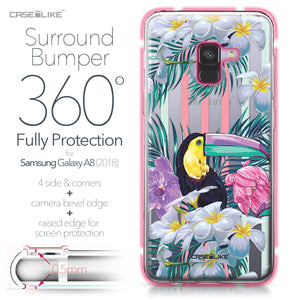 Samsung Galaxy A8 (2018) case Tropical Floral 2240 Bumper Case Protection | CASEiLIKE.com