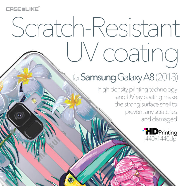 Samsung Galaxy A8 (2018) case Tropical Floral 2240 with UV-Coating Scratch-Resistant Case | CASEiLIKE.com