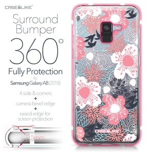 Samsung Galaxy A8 (2018) case Japanese Floral 2255 Bumper Case Protection | CASEiLIKE.com