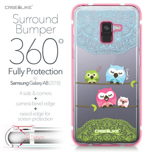 Samsung Galaxy A8 (2018) case Owl Graphic Design 3318 Bumper Case Protection | CASEiLIKE.com