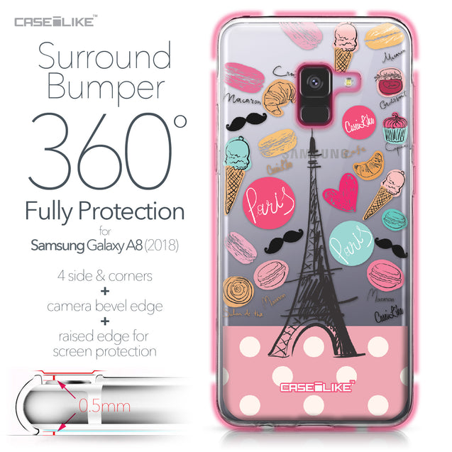 Samsung Galaxy A8 (2018) case Paris Holiday 3904 Bumper Case Protection | CASEiLIKE.com