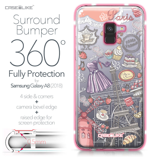 Samsung Galaxy A8 (2018) case Paris Holiday 3907 Bumper Case Protection | CASEiLIKE.com
