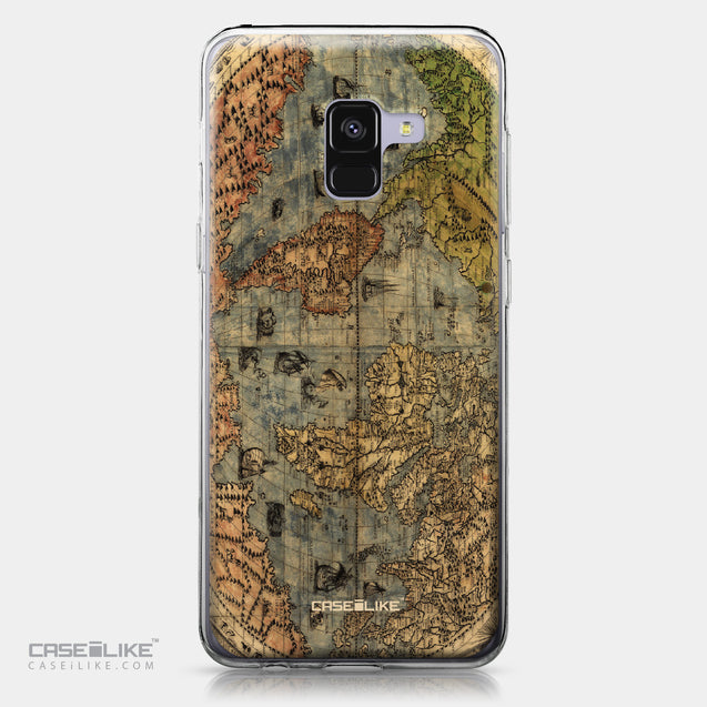 Samsung Galaxy A8 (2018) case World Map Vintage 4608 | CASEiLIKE.com