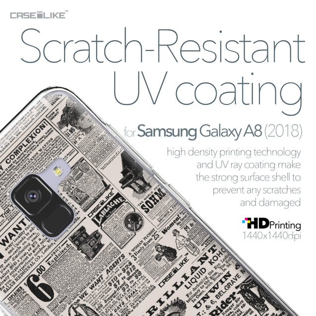 Samsung Galaxy A8 (2018) case Vintage Newspaper Advertising 4818 with UV-Coating Scratch-Resistant Case | CASEiLIKE.com