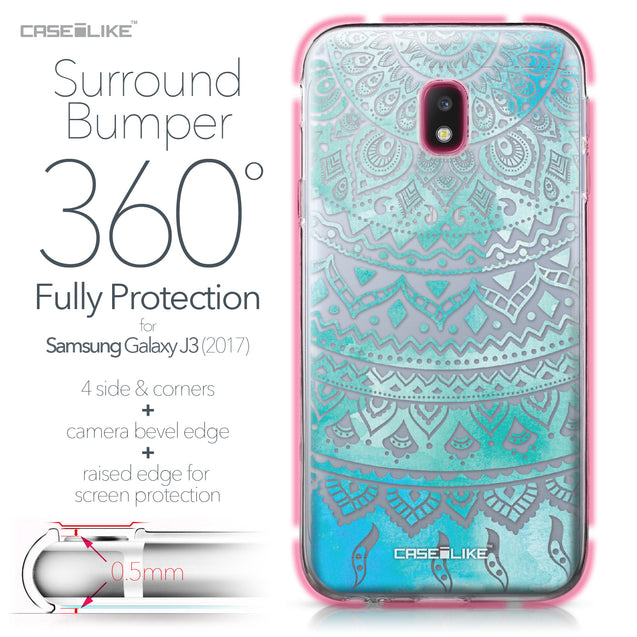Samsung Galaxy J3 (2017) case Indian Line Art 2066 Bumper Case Protection | CASEiLIKE.com