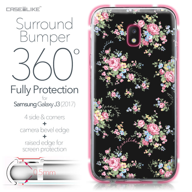 Samsung Galaxy J3 (2017) case Floral Rose Classic 2261 Bumper Case Protection | CASEiLIKE.com