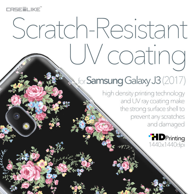 Samsung Galaxy J3 (2017) case Floral Rose Classic 2261 with UV-Coating Scratch-Resistant Case | CASEiLIKE.com