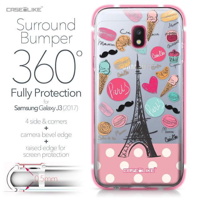 Samsung Galaxy J3 (2017) case Paris Holiday 3904 Bumper Case Protection | CASEiLIKE.com