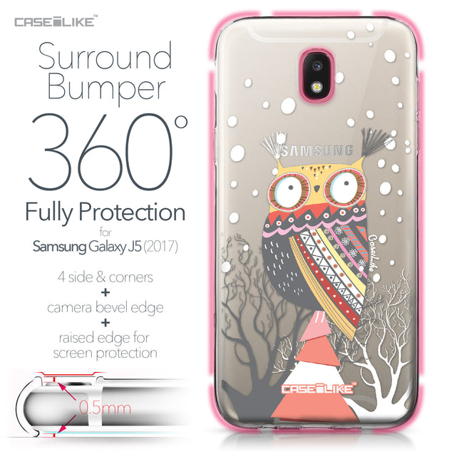 Samsung Galaxy J5 (2017) case Owl Graphic Design 3317 Bumper Case Protection | CASEiLIKE.com