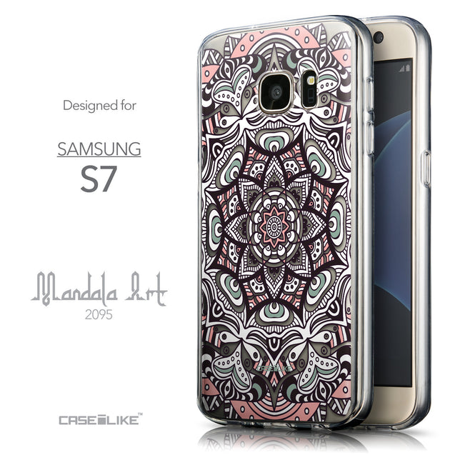 Front & Side View - CASEiLIKE Samsung Galaxy S7 back cover Mandala Art 2095
