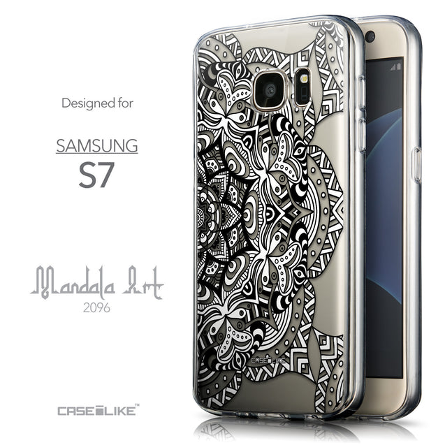 Front & Side View - CASEiLIKE Samsung Galaxy S7 back cover Mandala Art 2096